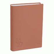 Quo Vadis - Agenda année scolaire - 2026-2027 - Journalier - Multilingue - Touch - Rose - août à juillet - 12x17 cm - Papier Clairefontaine blanc -