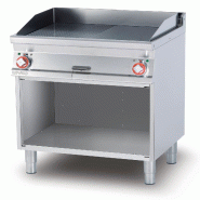 Redcook Friteuse électrique 1/2 striée 1/2 lisse chromée MOCA Approved deux zones de cuisson. Structure en inox. Dimensions 80x70,5 h 90 cm. FTLR-7