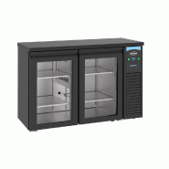Réfrigérateur de bar noir 2 portes en verre - P7489.5285