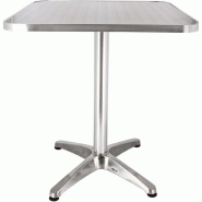 Table carrée de restaurant Bruxelles en aluminium anodisé Valero