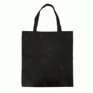 Tote bag coton noir 38x42cm - par 25