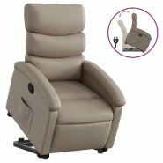VidaXL Fauteuil inclinable Cappuccino Similicuir Modèle Gervessiax - 3204046