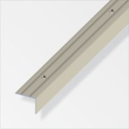 02742 - profilé pour nez-de-marche - alfer aluminium - percé, avec rainures - longueur : 1,00 m