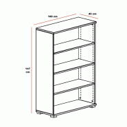 Étagère avec 3 tablettes - Mobel Linea - Chêne veiné_0
