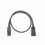 BACHMANN Câble prolongateur H05VV-F 3G1,0mm² , L: 0,75m noir C13/C14