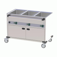 Bain marie mobile électrique GN 3-1/1 recouvert commande sur le côté long RM - BMPD 3120 CS - RM Gastro - 0615402950923