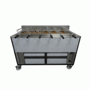 Barbecue portugais en inox 6 broches rotatives L1400 mm | Impormartinho - 230