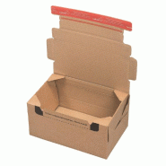 Boîte carton brun avec fermeture adhésive aller-retour 28,2x19,1x14cm