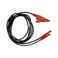 CHAUVIN ARNOUX - Cordon double de continuité rouge, longueur 2,5m, 10A pour contrôleur machine CA 6121