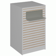 Comptoir Vertigo H T03 naturel solo L60cm 1 tabl.Couliss.2tabl.Amovibles  blanc