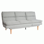 Décoshop26 - Canapé-lit convertible lit d'appoint surface de couchage 180 x 110 cm en tissu gris menthe 04_0010153 - gris 3000267882163