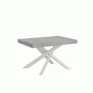 Itamoby Table Extensible 90X120/380 Cm Volantis Structure Blanc Ciment - gris 8050598907351
