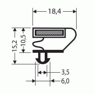 Joint pvc magnetique pour meubles frigos jpc-109_0
