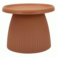 Mauro Ferretti Table Basse Rouge Geax - Grande Table Basse En Plastique, Ø 70 X 35 Cm, Design Moderne Et Sculptural - rouge 14295900R1