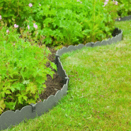 Nature bordure de jardin décorative 0,13x12 m 3 mm gris 446392
