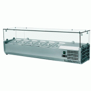 Présentoir réfrigéré en inox pour 4 à 9 bacs GN 1/3 - vitrine avec thermostat digital Présentoir réfrigéré en inox pour 4 à 9 bacs GN 1/3 - vitrine avec thermostat digital