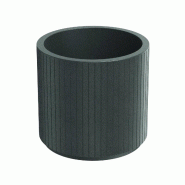 Prosperplast - Pot en polyéthylène rotomoulé 19 L Ø40x36 cm, graphite - Coro Round ETHICK - gris ZA6188