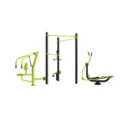 Station Combo 3-9 - barre traction, vélo elliptique, multi press, stepper Station Combo 3-9 - barre traction, vélo elliptique, multi press, stepper