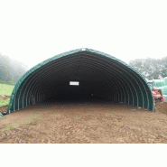 Tunnel de stockage basilique / ouvert / structure en acier / couverture en pvc / à poser