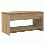 VidaXL Table basse Chêne artisanal 80 x 50,5 x 41,5 cm Modèle Polaris Chic Plus - 879451