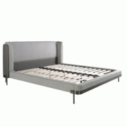 AC ANGEL CERDA Angel Cerdá Lit en tissu gris clair et similicuir gris foncé 7156C 218 x 229 x 105 - gris Bois massif 8435631028826 AC ANGEL CERDA Angel Cerdá Lit en tissu gris clair et similicuir gris foncé 7156C 218 x 229 x 105 - gris Bois massif 8435631028826