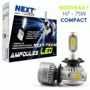 Ampoules h7 led mini ventilées 75w blanc - next-tech®  ampl-h7-724 /2