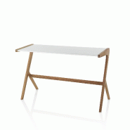 AQA Design Bureau ALLISON, charpente en bois, plateau en mdf peint en blanc L.120 P.50 H.75 MP02664 - blanc plastique MP02664 AQA Design Bureau ALLISON, charpente en bois, plateau en mdf peint en blanc L.120 P.50 H.75 MP02664 - blanc plastique MP02664