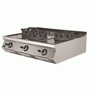 Climahosteleria Wok à gaz Table-top 3 brûleurs 3 x 18 kW 1200x900x300h mm EMPPLS9WK030 Line 900 Istanbul - EMPPLS9WK030