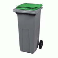 Conteneur Korok 2 roues 120L - disponible en plusieurs coloris - plastique polyéthylène haute densité_0