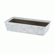 Corbeille carton rectangle "Bouleau" marron et blanc 21x10x5cm - par 120