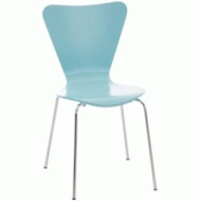 Décoshop26 - Chaise de cuisine salle à manger x1 empilable dossier triangle en bois clair et métal chromé 10_0003329 - 3000251526103 Décoshop26 - Chaise de cuisine salle à manger x1 empilable dossier triangle en bois clair et métal chromé 10_0003329 - 3000251526103