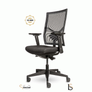 Fauteuil de bureau haut de gamme avec dossier résille - Noir