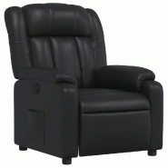 Fauteuil inclinable Noir Similicuir Modèle Xorevanel - 373560