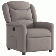 Fauteuil inclinable Taupe Tissu Modèle Hervanel - 4015603 Fauteuil inclinable Taupe Tissu Modèle Hervanel - 4015603