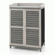 Helloshop26 - Abri de jardin avec postes de travail 67 x 47 x 100 cm rangement pratique 2 étagères ambiance cosy en bois de sapin 20_0020932 - Bois