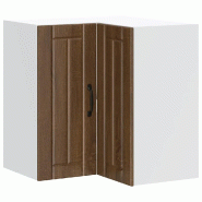 Helloshop26 - Armoire d'angle murale de cuisine design moderne 57 x 57 x 60 cm grande capacité en bois d'ingénierie chêne marron 02_0050209 - marro