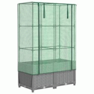 Helloshop26 - Jardinière bac lit surélevé plantes fleurs terrasse jardin surélevée avec housse aspect rotin 80 x 40 x 138 cm gris 02_0038788 - 30 Helloshop26 - Jardinière bac lit surélevé plantes fleurs terrasse jardin surélevée avec housse aspect rotin 80 x 40 x 138 cm gris 02_0038788 - 30