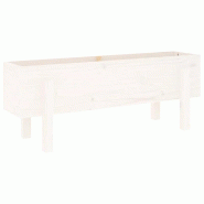 Helloshop26 - Lit surélevé de jardin 101 x 30 x 38 cm espace décoratif moderne en bois de pin blanc 02_0048497 - blanc Bois massif 3000235313248
