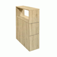 Meuble de salle de bain étroit avec tiroirs et étagères ouvertes, armoire de rangement, 110 x 60 x 25 cm【BGG-AA】 - 0784931051613