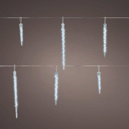 Rideau lumineux stalactites effet neige tombante 148L blanc froid L2,50m