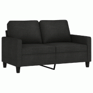 VidaXL Canapé à 2 places Noir 120 cm Tissu Modèle Elvessix - 359159
