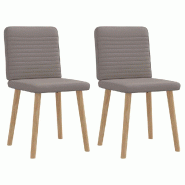 VidaXL Chaises à manger lot de 2 taupe tissu Modèle Velvet Moderne - 4101150