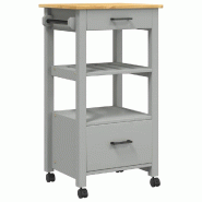 VidaXL Chariot de cuisine MONZA 48x40x88,5 cm bois massif de pin - 376083