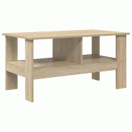 VidaXL Table basse Chêne Sonoma 90 x 50 x 45 cm Bois d'ingénierie Modèle Atlas Office Horizon - 8000254
