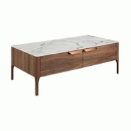 AC ANGEL CERDA Angel Cerdá Table basse rectangulaire en verre imitant le marbre et le noyer 2046C 120 x 60 x 40 - marron Bois manufacturé 8435631002 AC ANGEL CERDA Angel Cerdá Table basse rectangulaire en verre imitant le marbre et le noyer 2046C 120 x 60 x 40 - marron Bois manufacturé 8435631002
