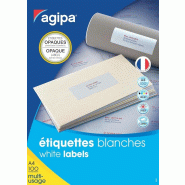 Apli 400 étiquettes blanches opaques, format 99,1 x 139 mm (100 feuilles A4 / cdt) - 3270241024203