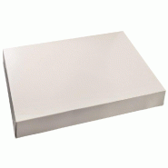 Boite pour plateaux traiteur Carton vernis blanc 43,5x29,5x6cm - par 100
