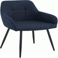 CLP Chaise de salle à manger Fergus en tissu Tissu HBT: 85x57x60 cm Bleu foncé - bleu textile 327919