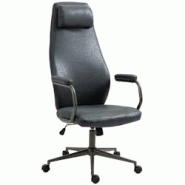 CLP Fauteuil de bureau Pocatello en similicuir ajustable et pivotant Noir antique - noir polyester 318564 CLP Fauteuil de bureau Pocatello en similicuir ajustable et pivotant Noir antique - noir polyester 318564