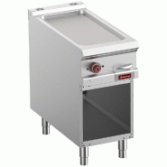 Diamond - Plaque de cuisson rainurée électrique module 1/2, armoire ouverte - réf. E9/PRA4-N - gris inox AKS-E9/PRA4-N